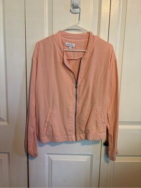 Grace & Lace Peach Bomber Jacket